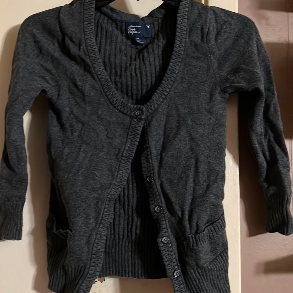 Gray American eagle outfitters cardigan